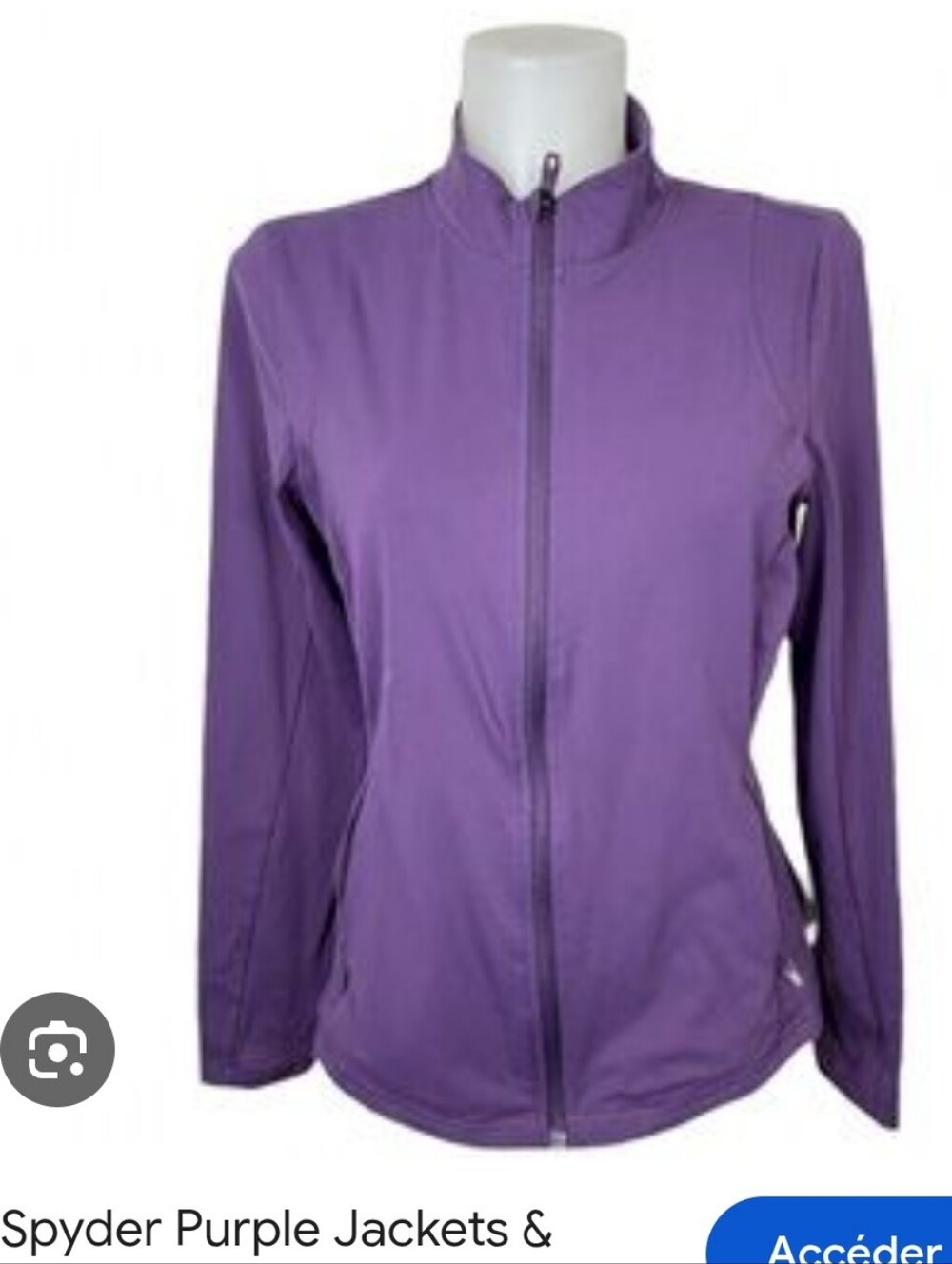 Spyder Women's Purple Full-Zip Jacket Sz L